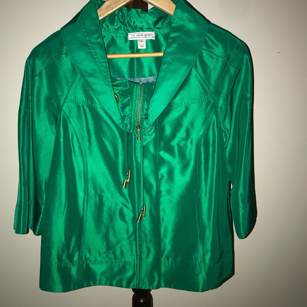 St John Sport full zip short sleeve jacket